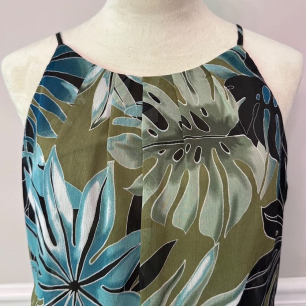 Tacera M Tropical Maxi Dress Halter Sleeveless Resort Vacation Beach‎ Floral - Picture 5 of 13